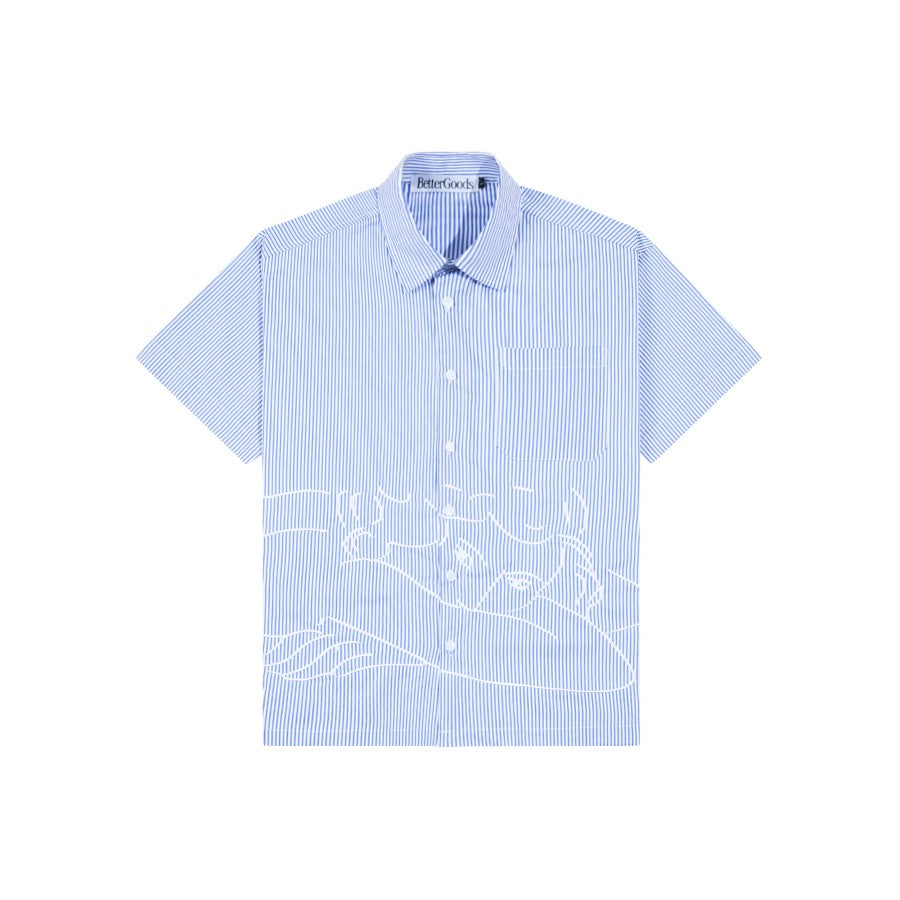 Lay Oxford Short Sleeve Shirt Blue - Better Goods