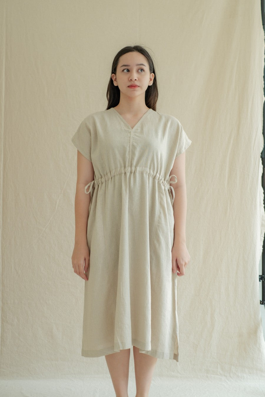 Citta Dress Ash Grey - Labuan Linen Wear