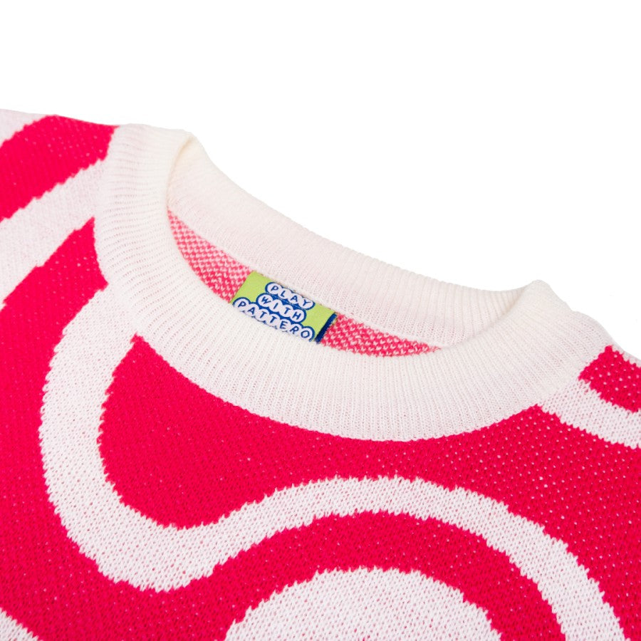 Playwithpattero Gravity Maps Knit Sweater Pink Details