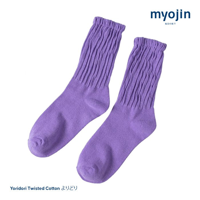 Yoridori Twisted Cotton Socks - Myojin