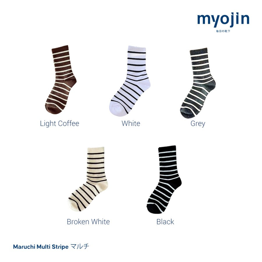 Maruchi Multi Stripes Socks - Myojin