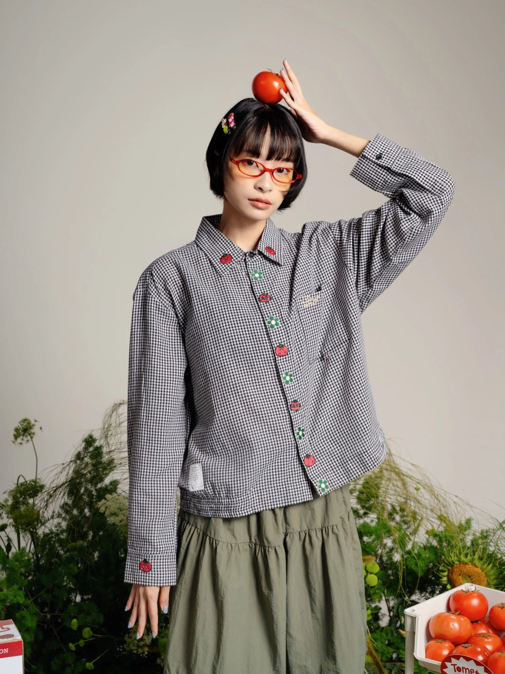 Tometo Plaid Shirt Black - Tome Ame