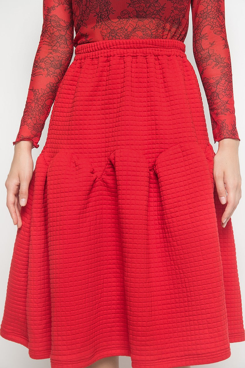 ​Quilted Skirt Red - Alexalexa