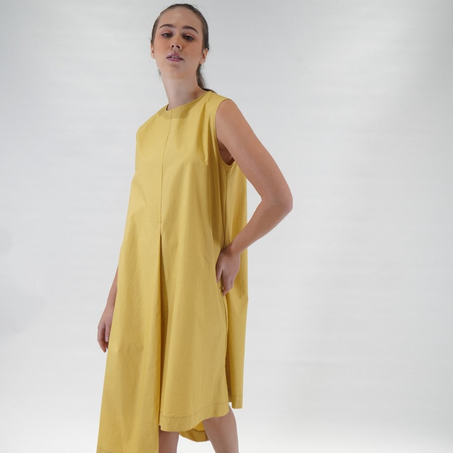 Greta Longdress Mustard - Litti Studio