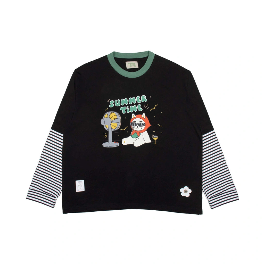 Summer Time Tee Longsleeve Black - Tome Ame
