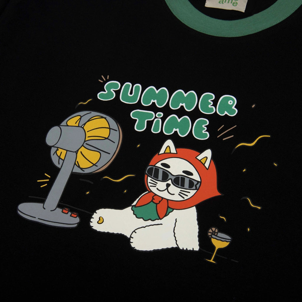 Summer Time Tee Longsleeve Black - Tome Ame