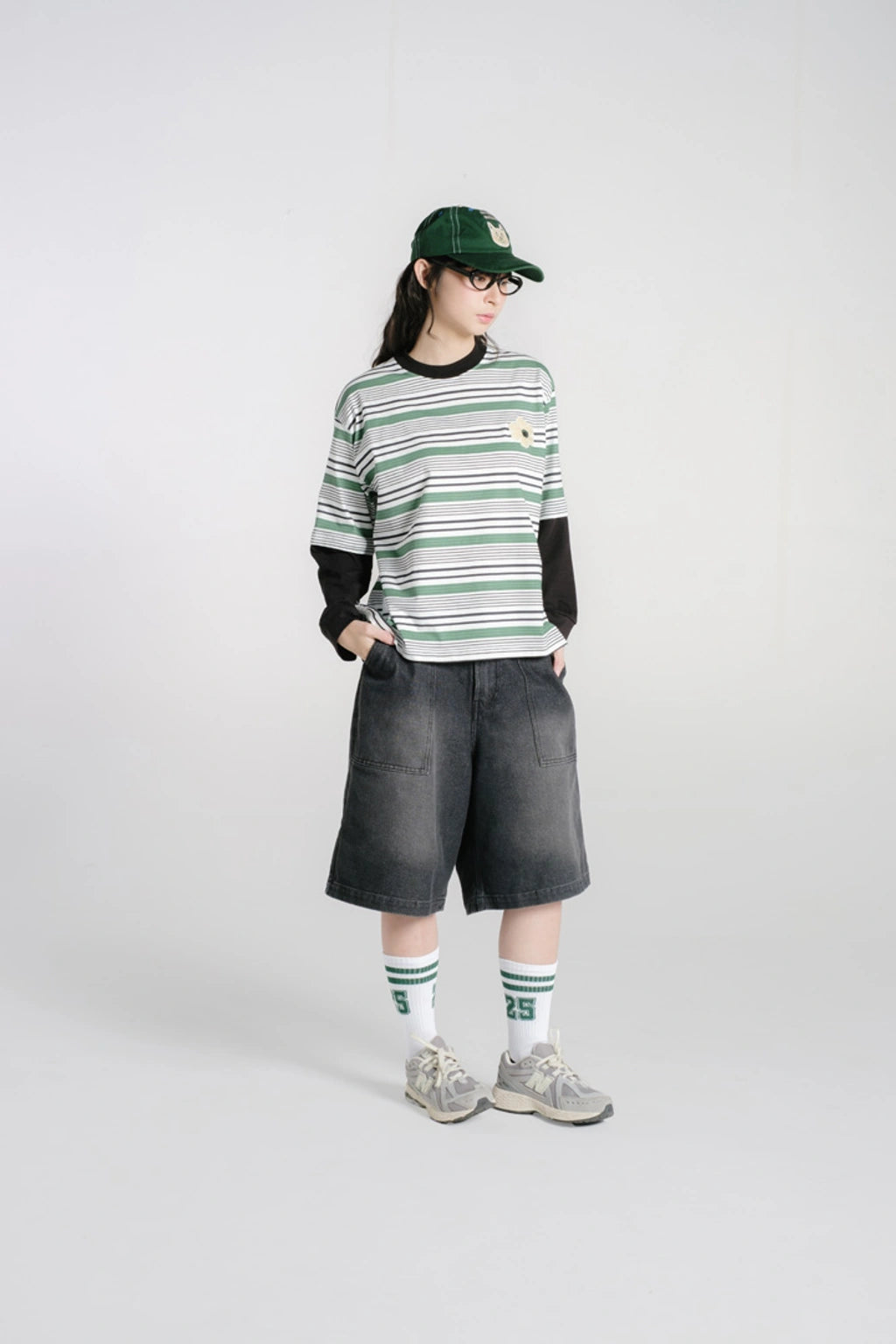 Nao Striped Longsleeve Green - Tome Ame