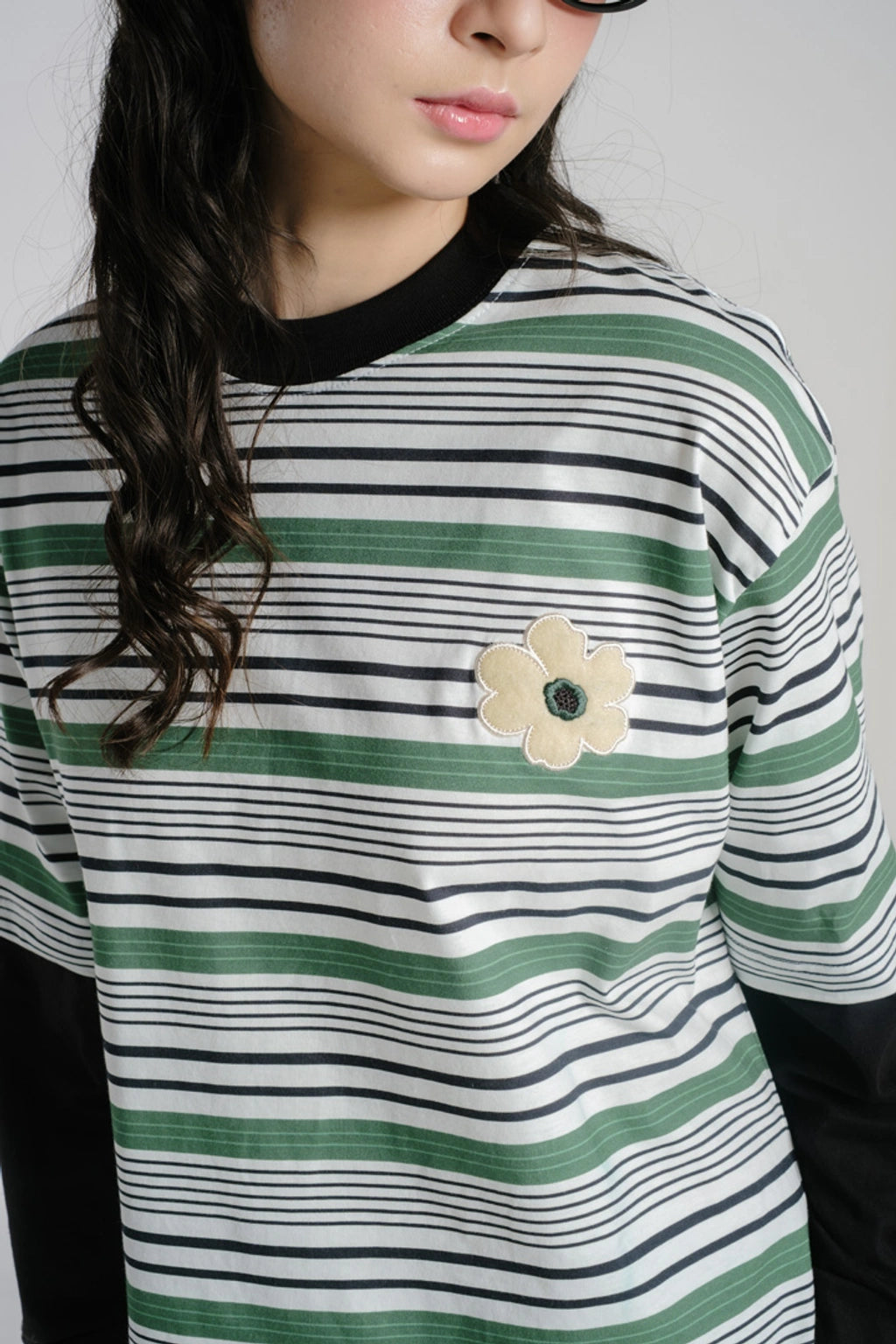 Nao Striped Longsleeve Green - Tome Ame