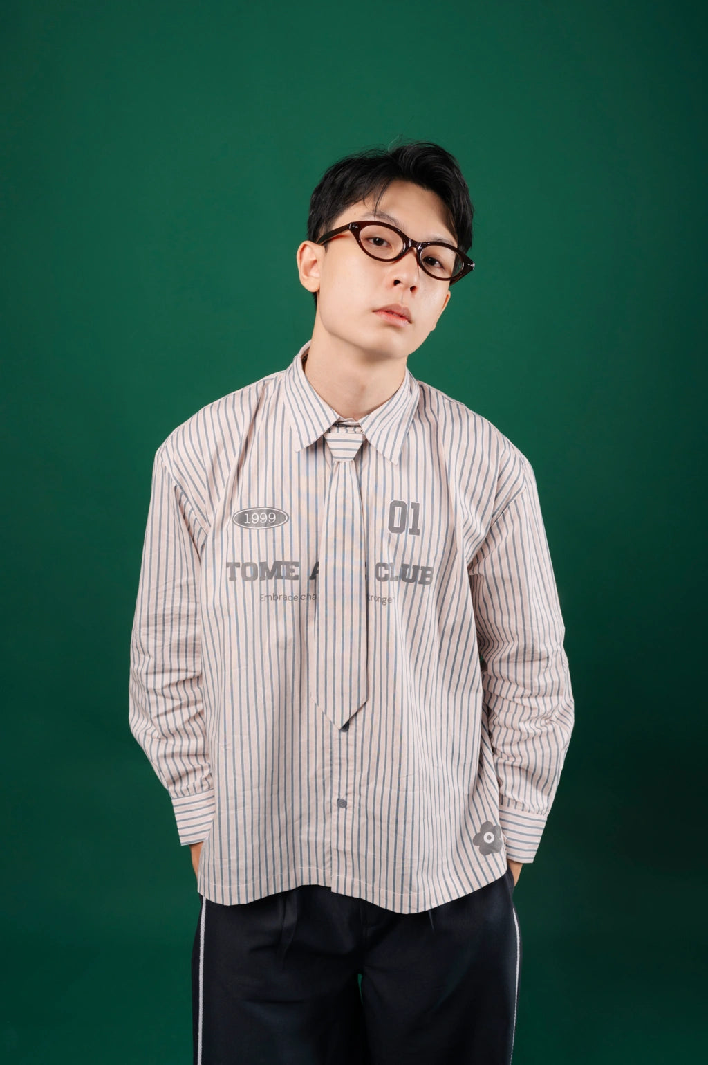 Tome Ame 01 Stripped Shirt Pink - Tome Ame