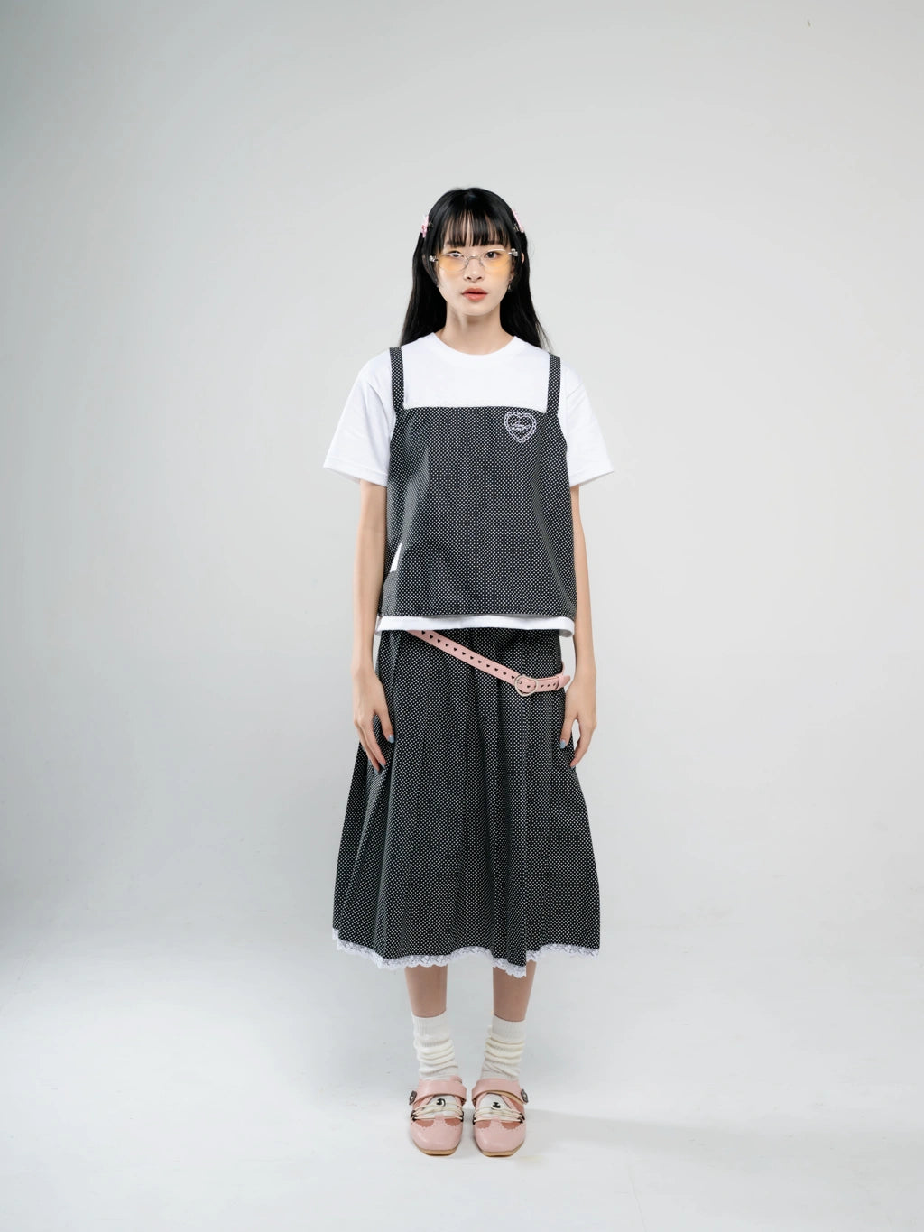 Emi Double Layer Tee White - Tome Ame