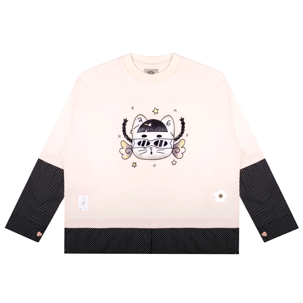 Tsuki Layered Long Sleeve Pink - Tome Ame