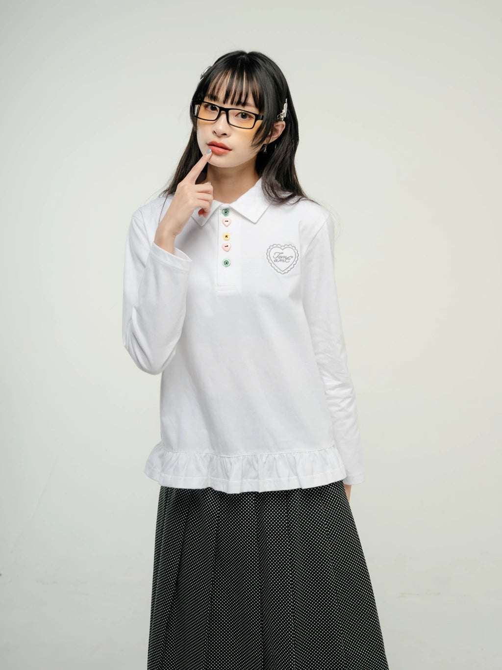 Hanami White Long Sleeve - Tome Ame