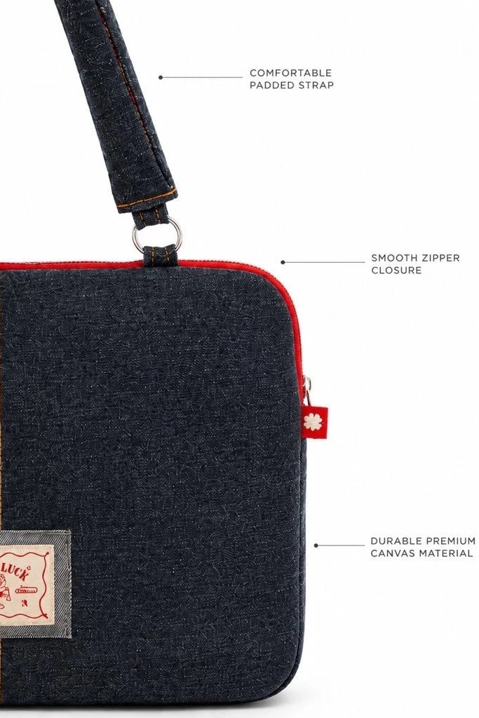 Beatrice Laptop Bag Dark Denim - Luella