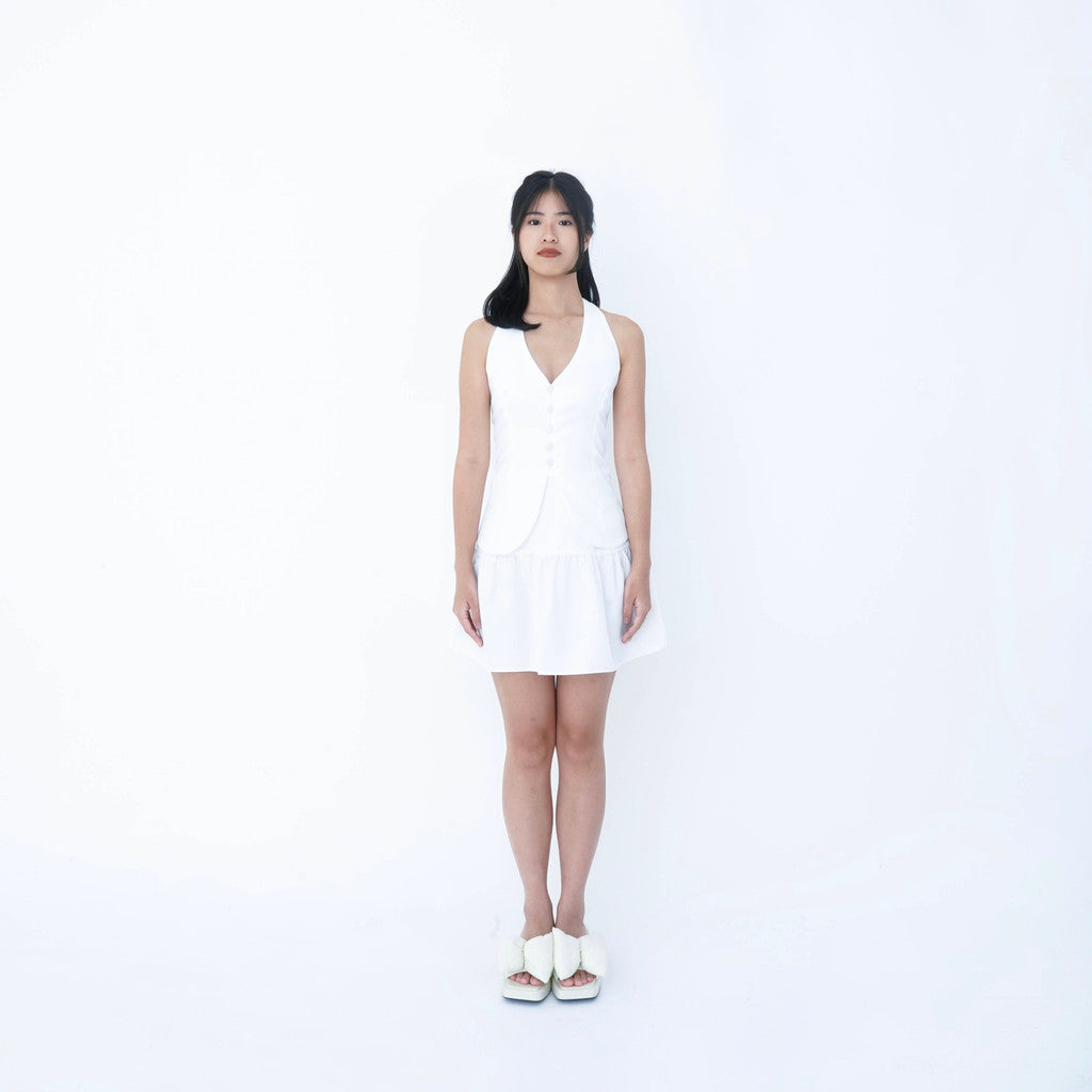 Halter Vest White - Announce