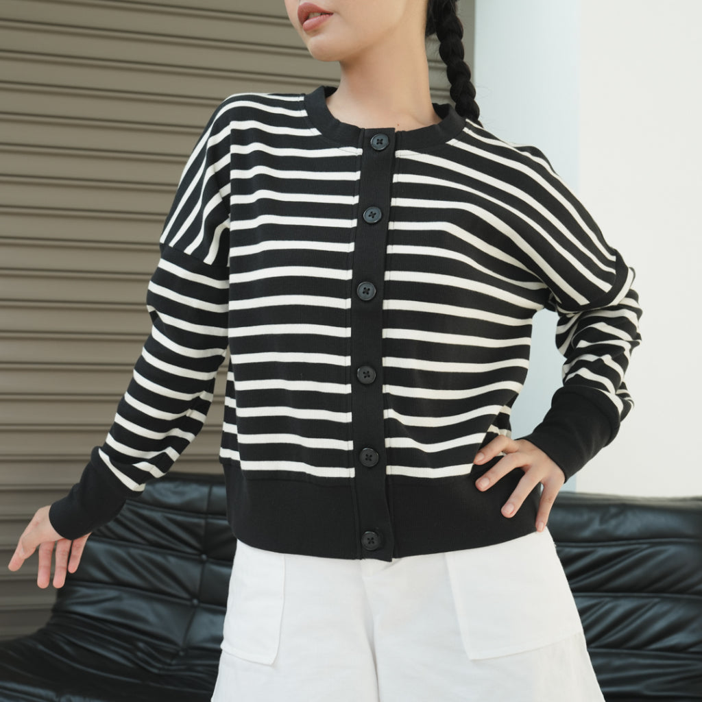Elara Sweatshirt Black White - Zi & Glo