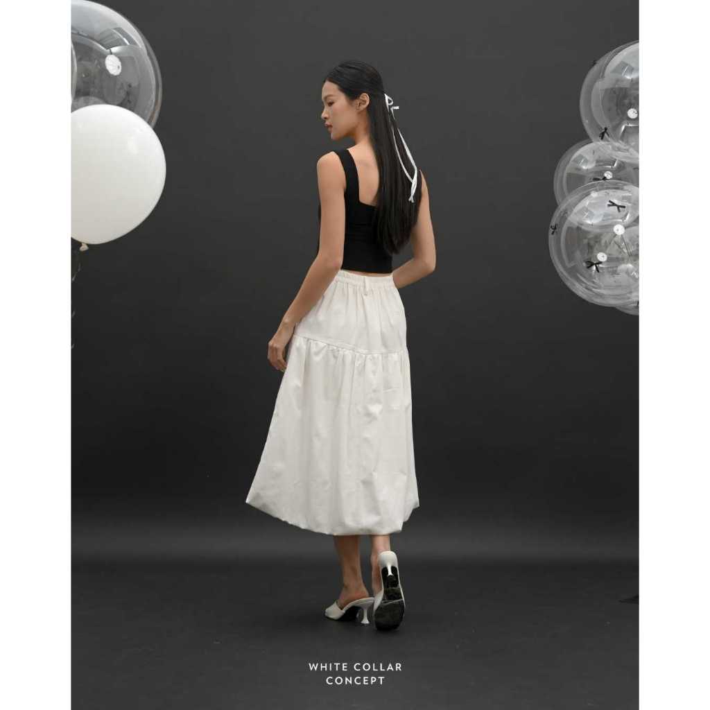 Bubble Skirt - White Collar Concept