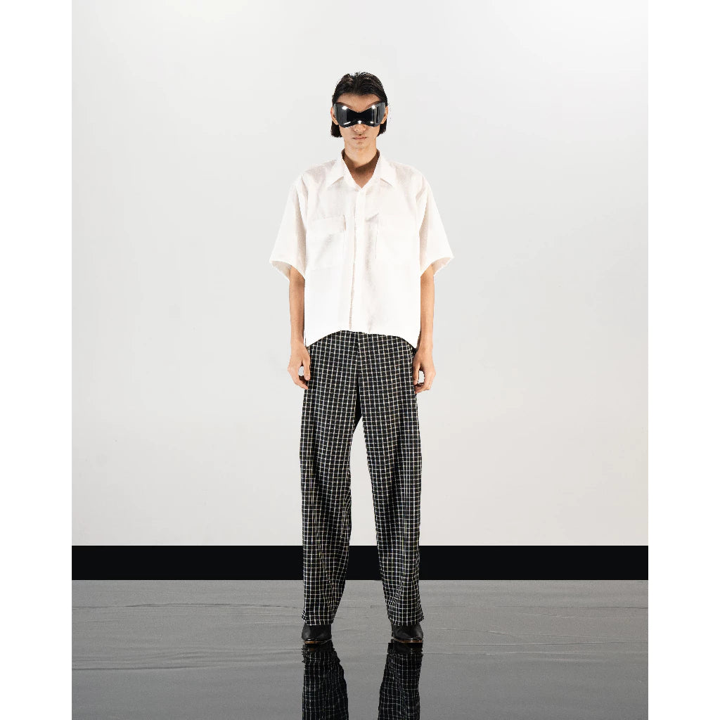 Yujin Tartan Black Trouser Pants - SVH Official