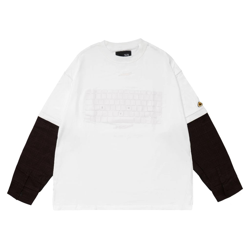 Keyboard Longsleeve T-Shirt White - SVH Official