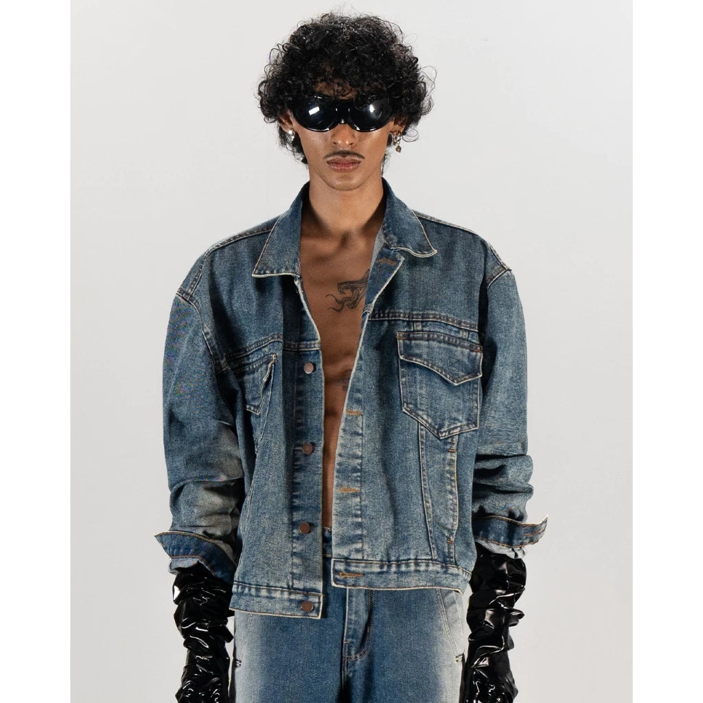 Balcony Trucker Jacket Denim Wash - SVH Official