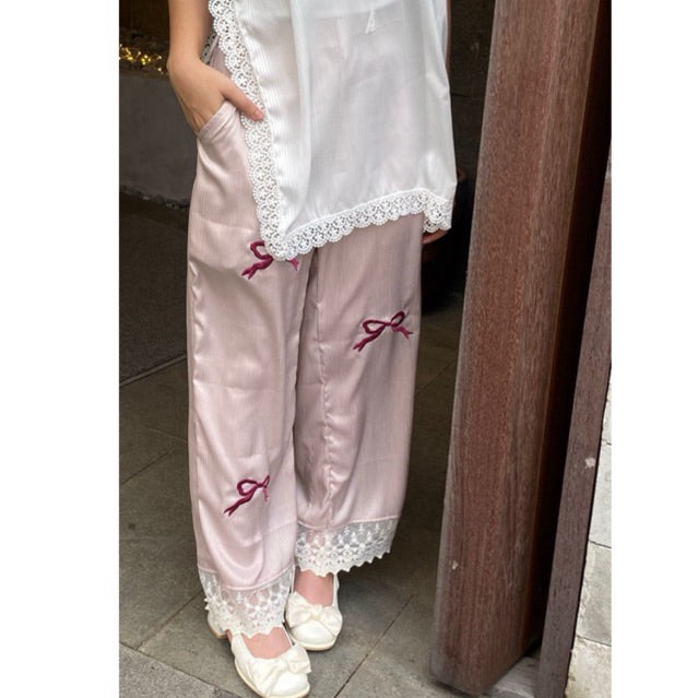 Coqeutte Embroidery Pants - Hakka Goods