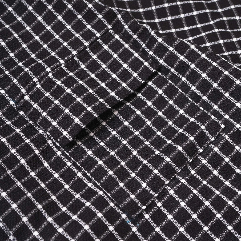 Cosmic Tartan Black Boxy Shirt - SVH Official