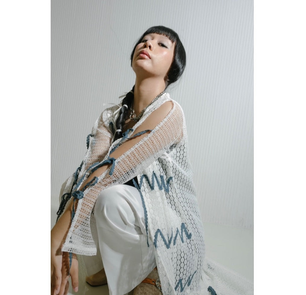 Azure Zigzag Outer White - Wad Studio