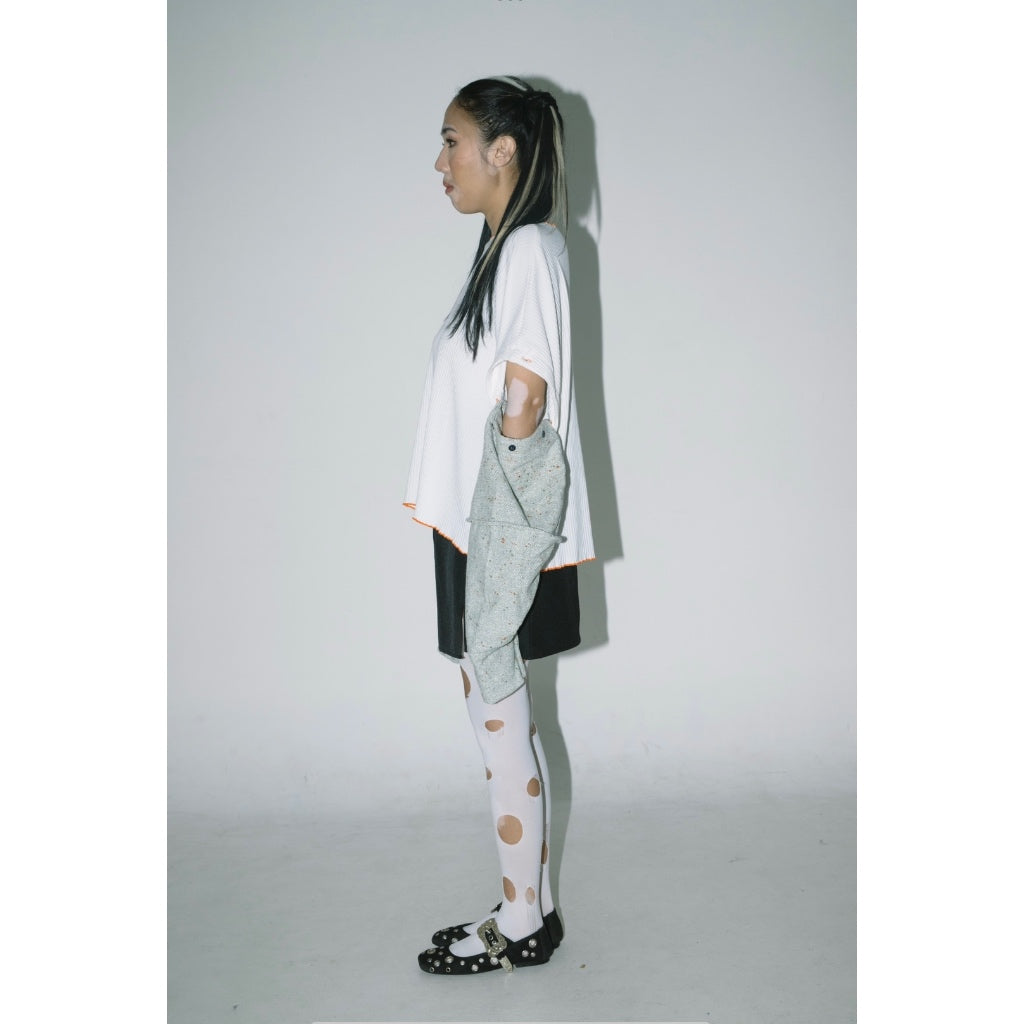 Color Block Sweater White - Wad Studio