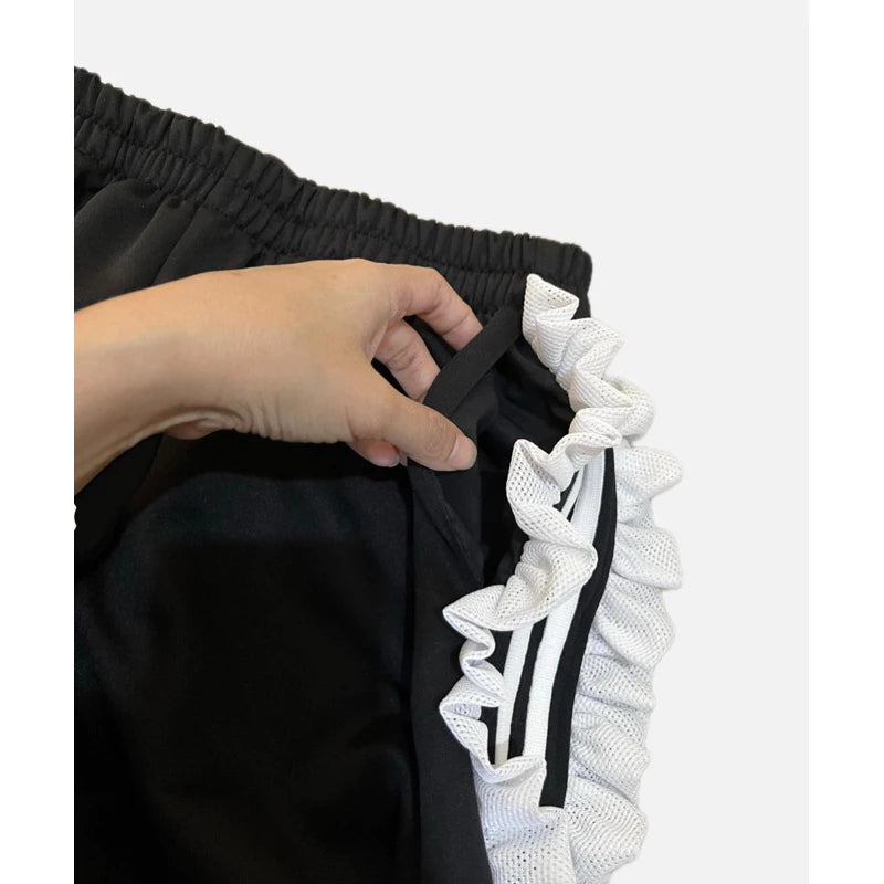 Frill Lines Athleisure Pants Black - Mannequin Plastic