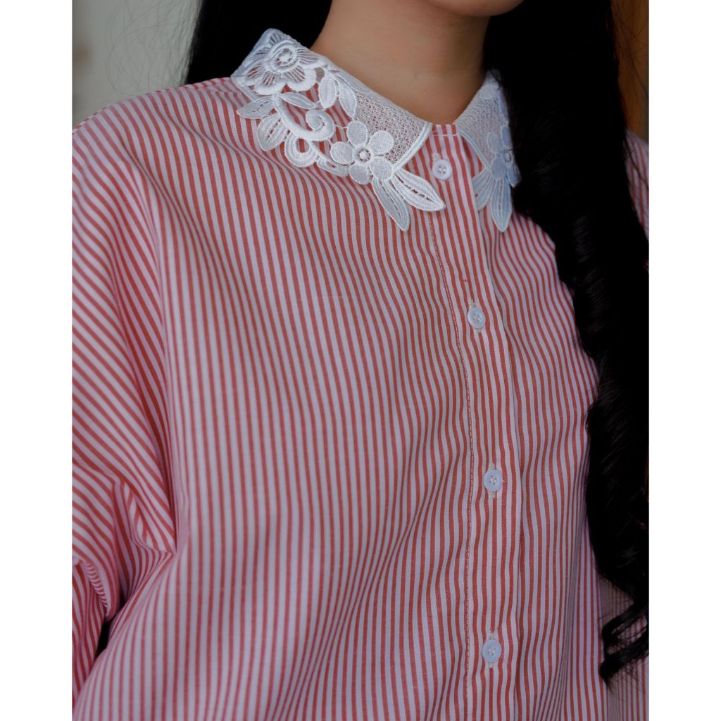 Suzy Collar Shirt Stripe - Kimirai