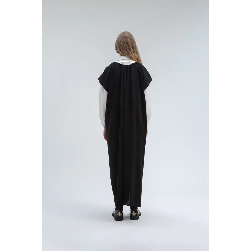 Drawsting Dress Black - Yestoday