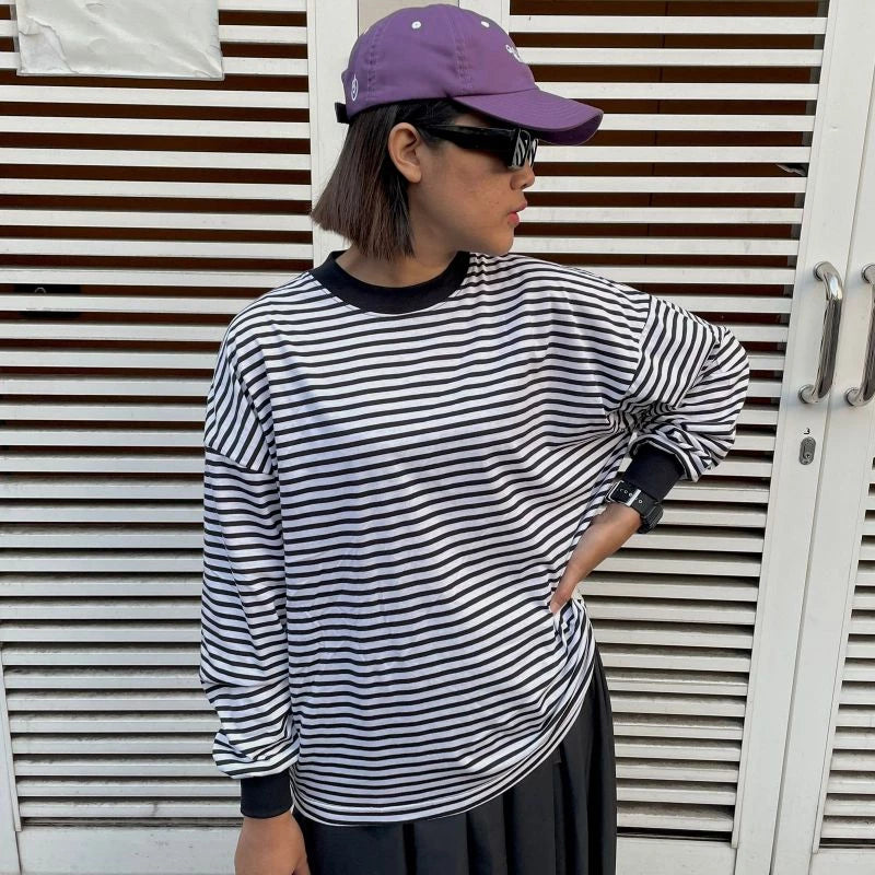 Tami Striped Black TShirt - Vidoj