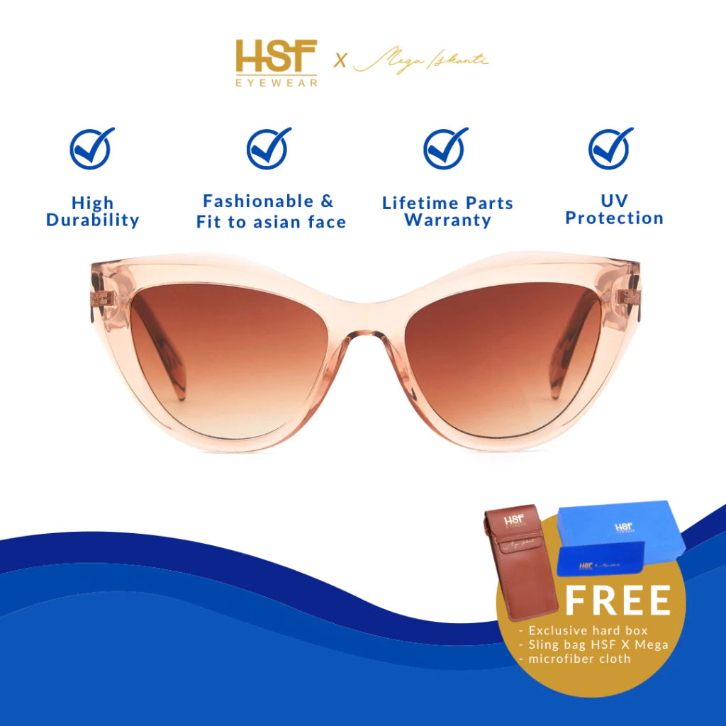 HSF X Mega Iskanti Joy Sunglasses Champagne - HSF Eyewear