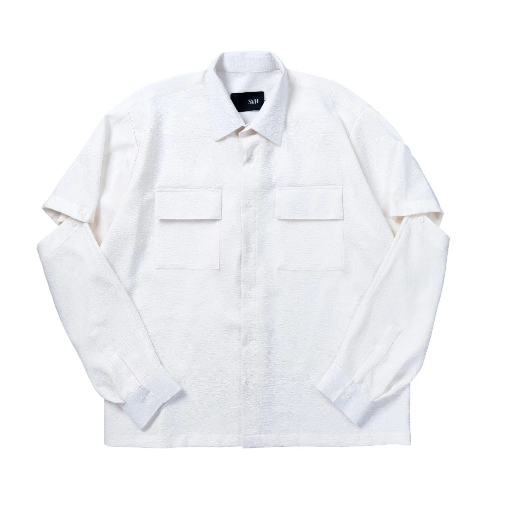 Hyun Longsleeve Shirt White - SVH Official