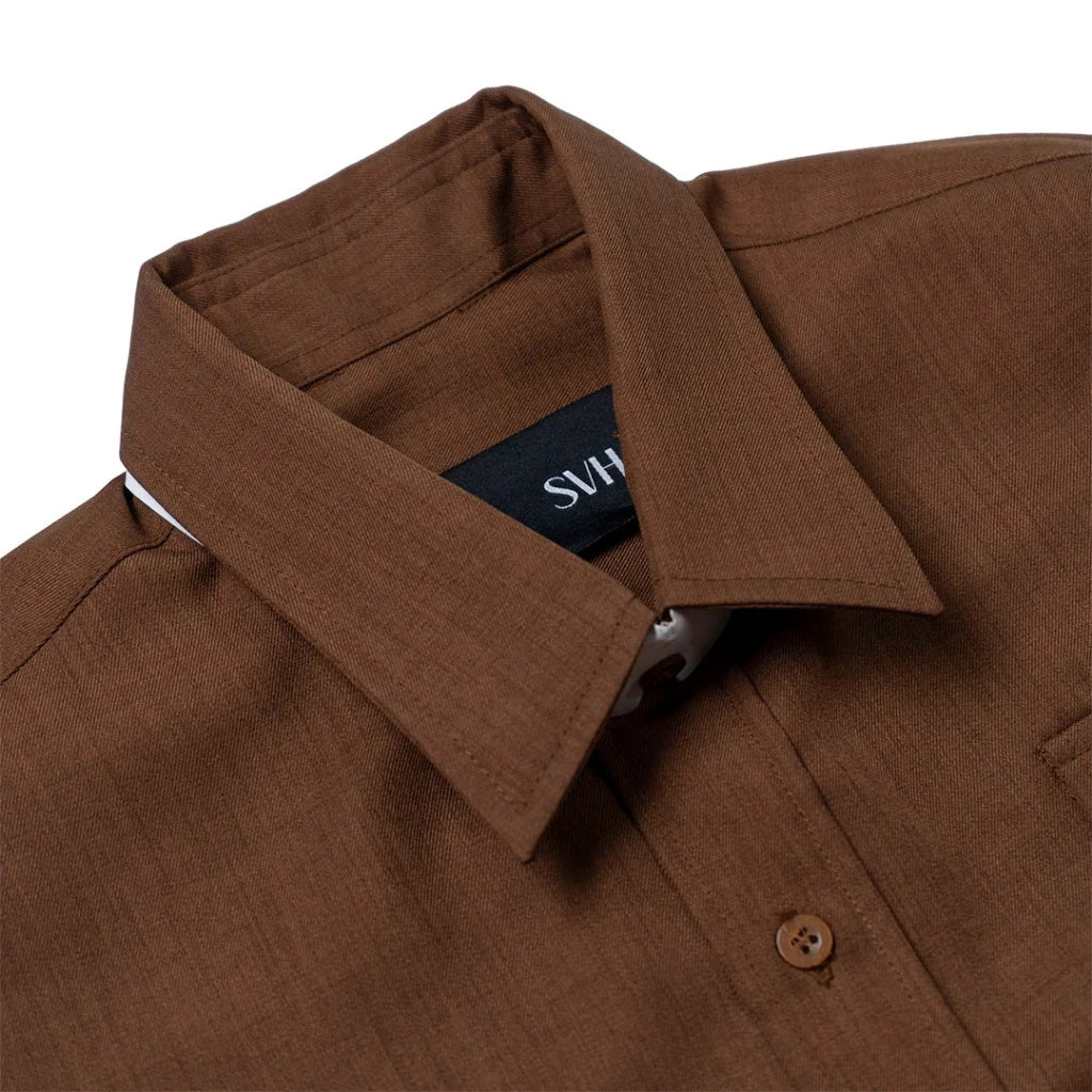 Sakuya Longsleeve Shirt Brown - SVH Official