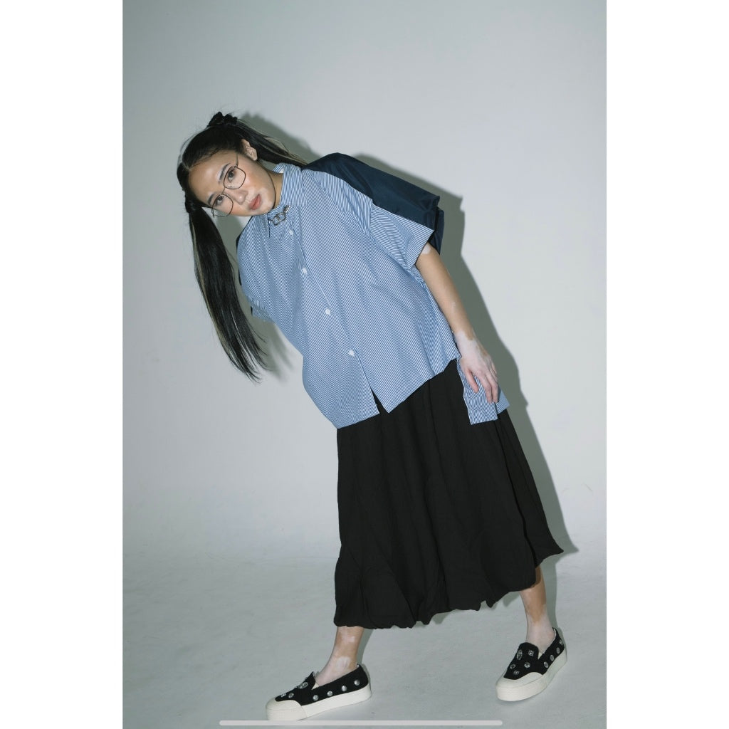 Blue Harmony Blouse Navy - Wad Studio