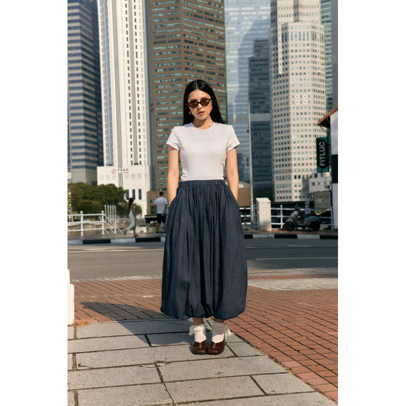 Camile Skirt Denim - Jinzu