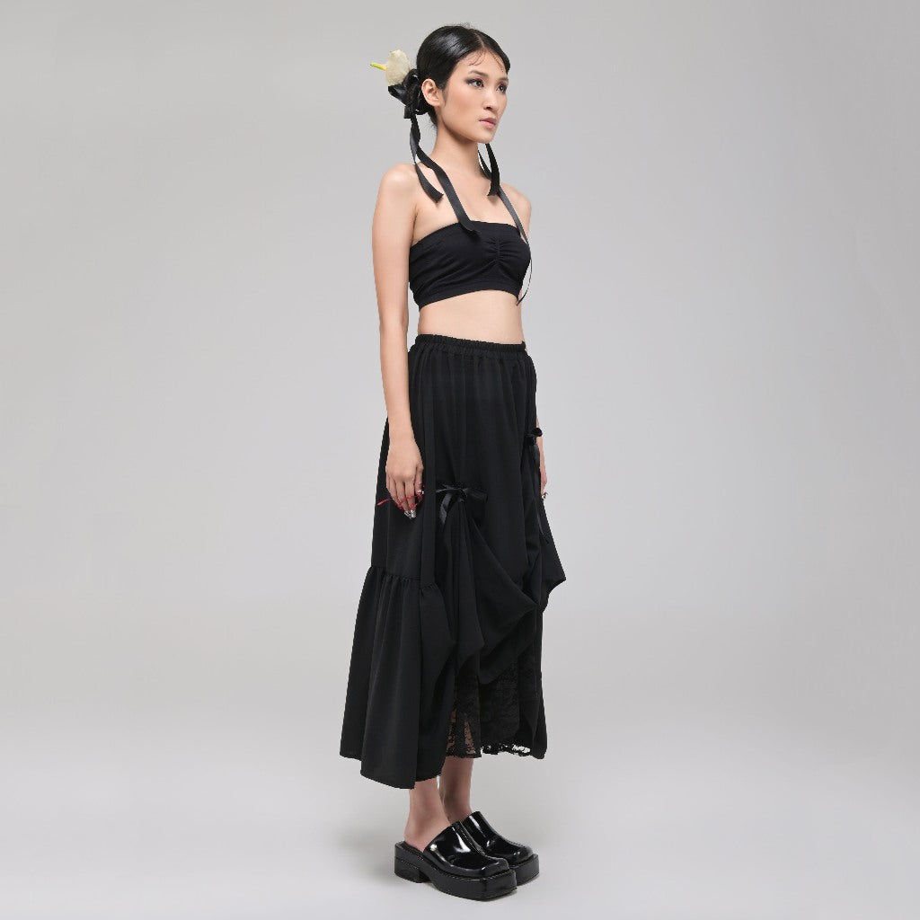 Vivienne Maxi Skirt Black - Isoos Studios