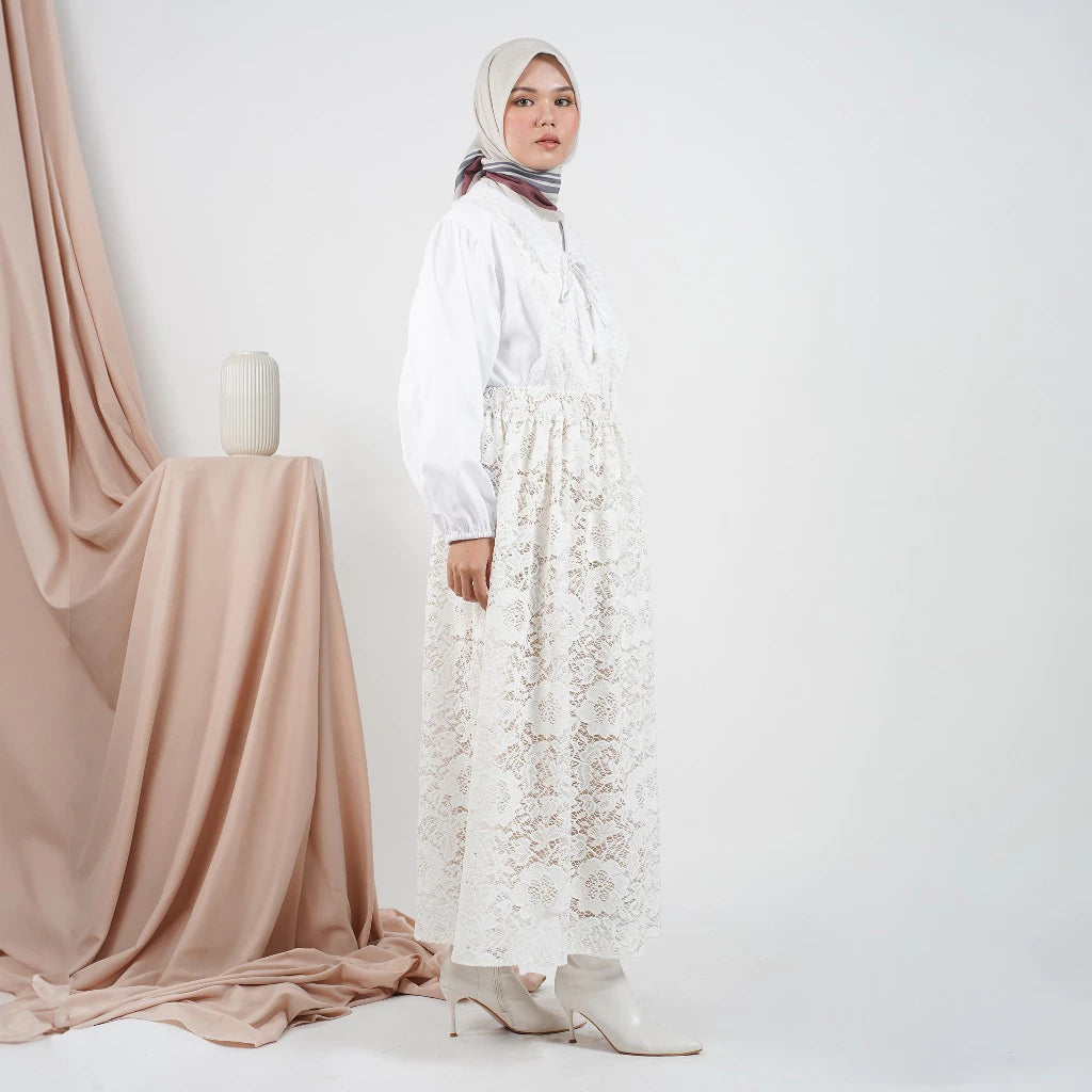 Hadijah Skirt White -  Hajeera