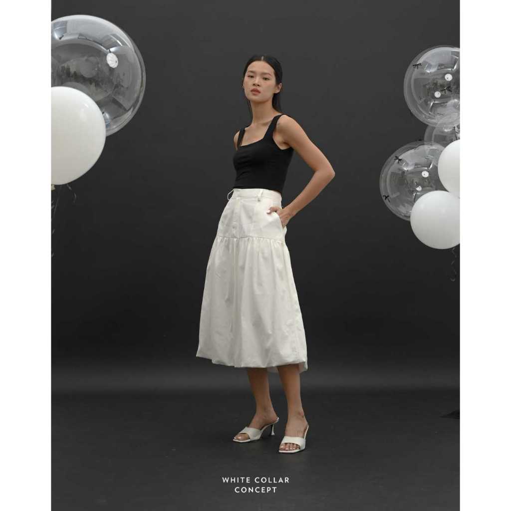 Bubble Skirt - White Collar Concept