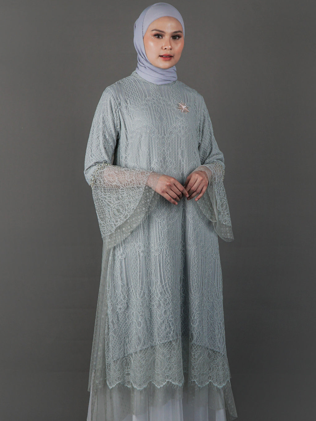 Callista Semi-Dress Slate Grey - Holypeony