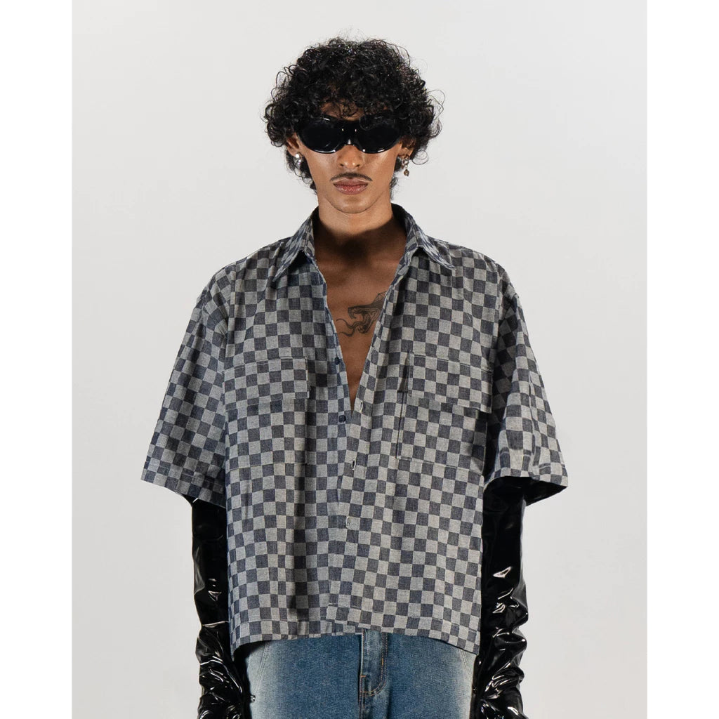 Scar Boxy Shirt Denim - SVH Official