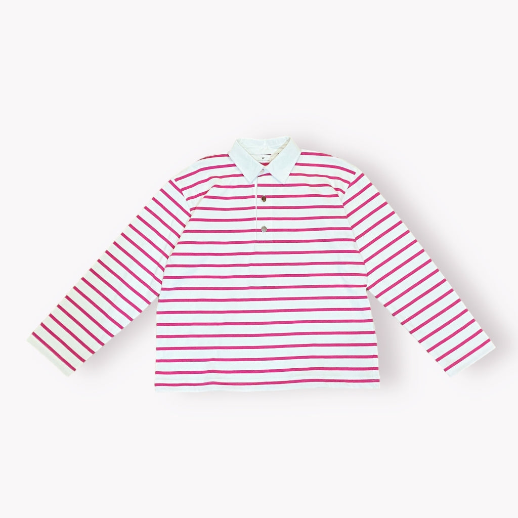 Stripe Polo Shirt Magenta - Argyle & Oxford