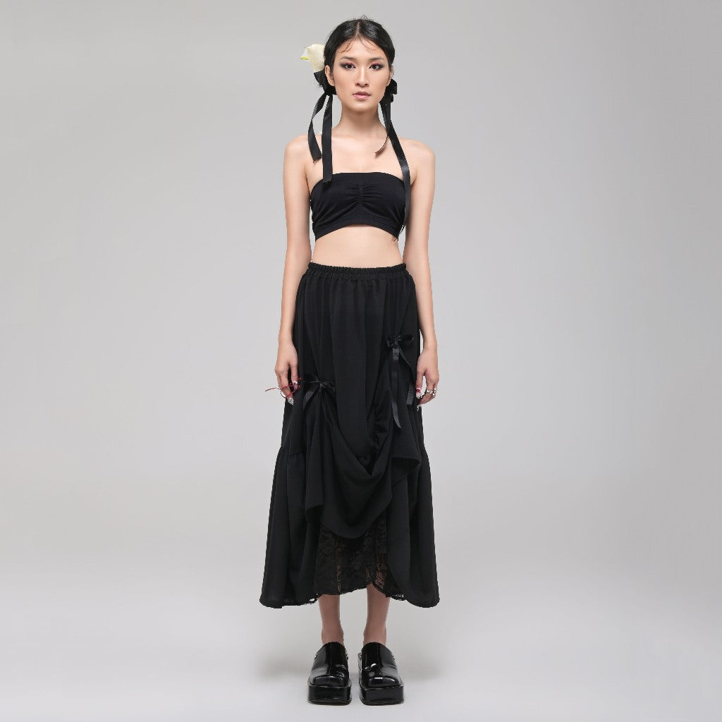 Vivienne Maxi Skirt Black - Isoos Studios