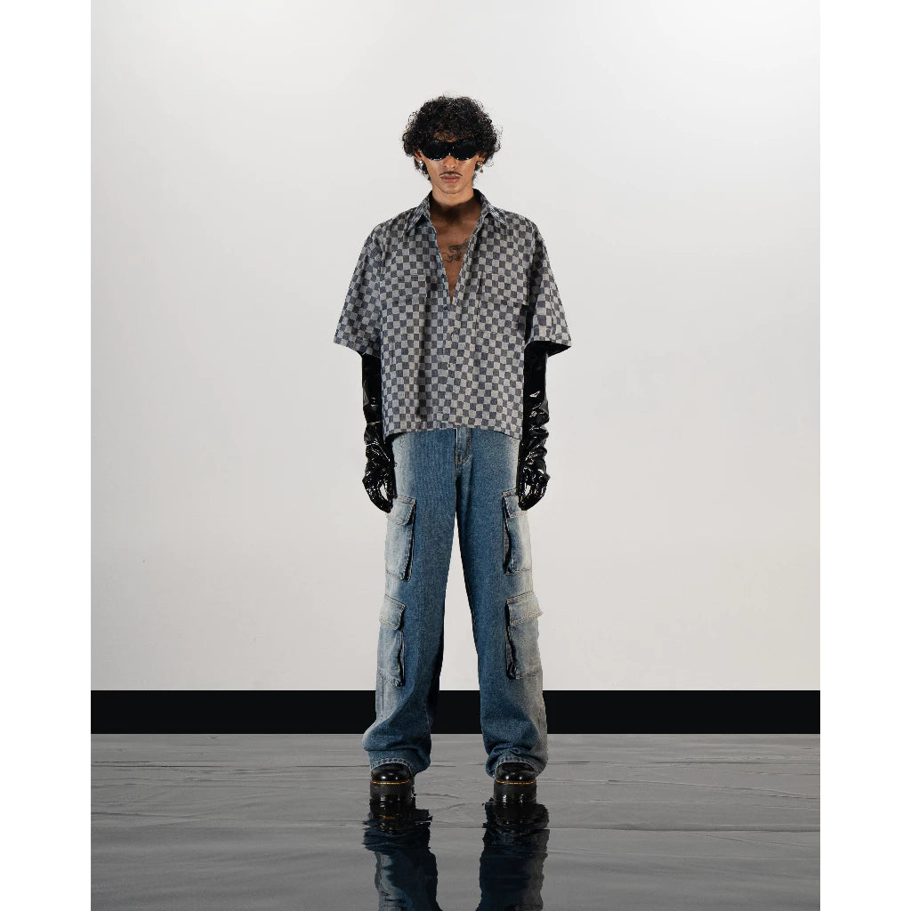 Scar Boxy Shirt Denim - SVH Official