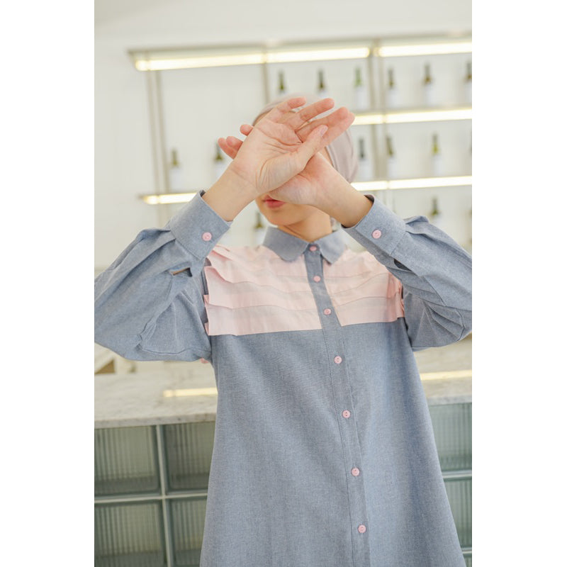 Bluebell Shirt Grey Pink - Casaelana