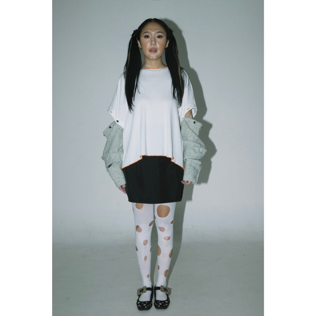 Color Block Sweater White - Wad Studio