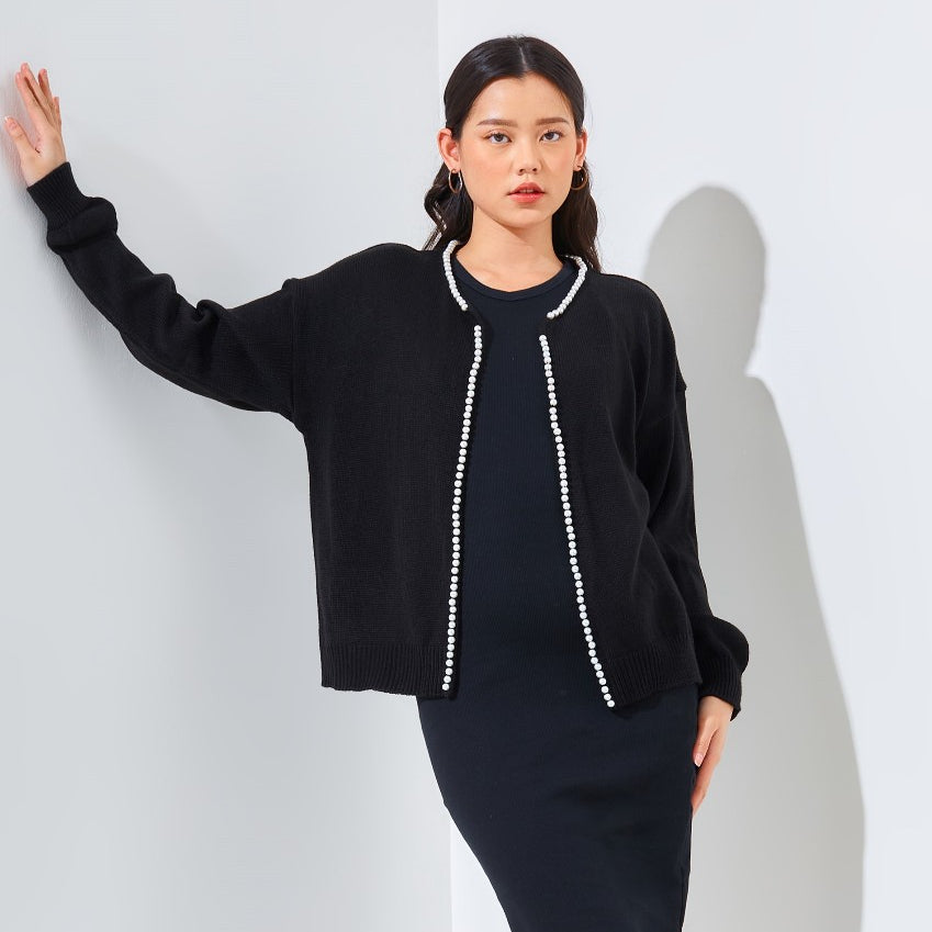 Pearl Cardigan Black - Pukka