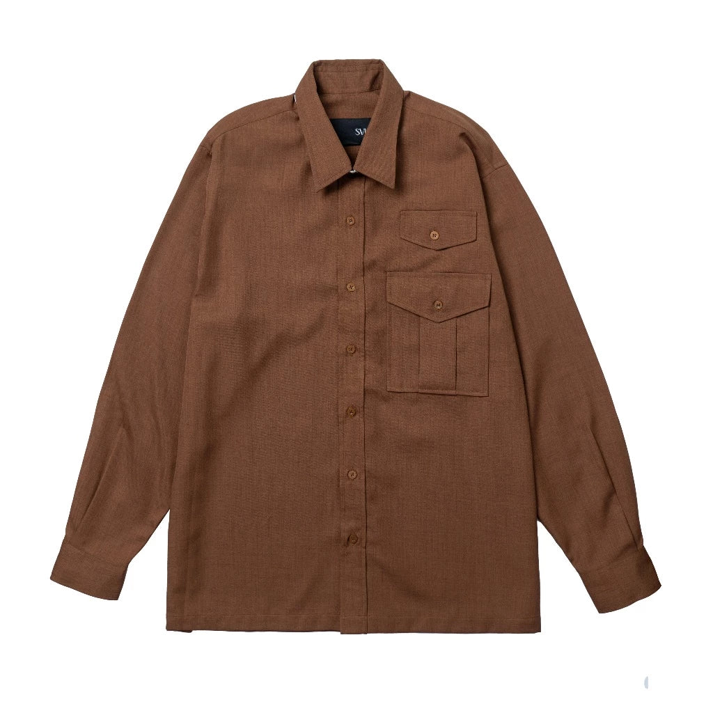 Sakuya Longsleeve Shirt Brown - SVH Official