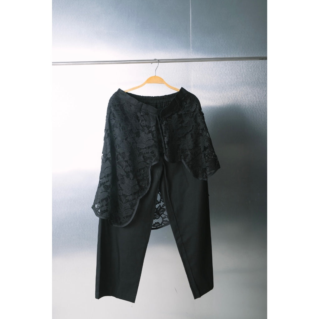 Black Layerd Pants - Wad Studio