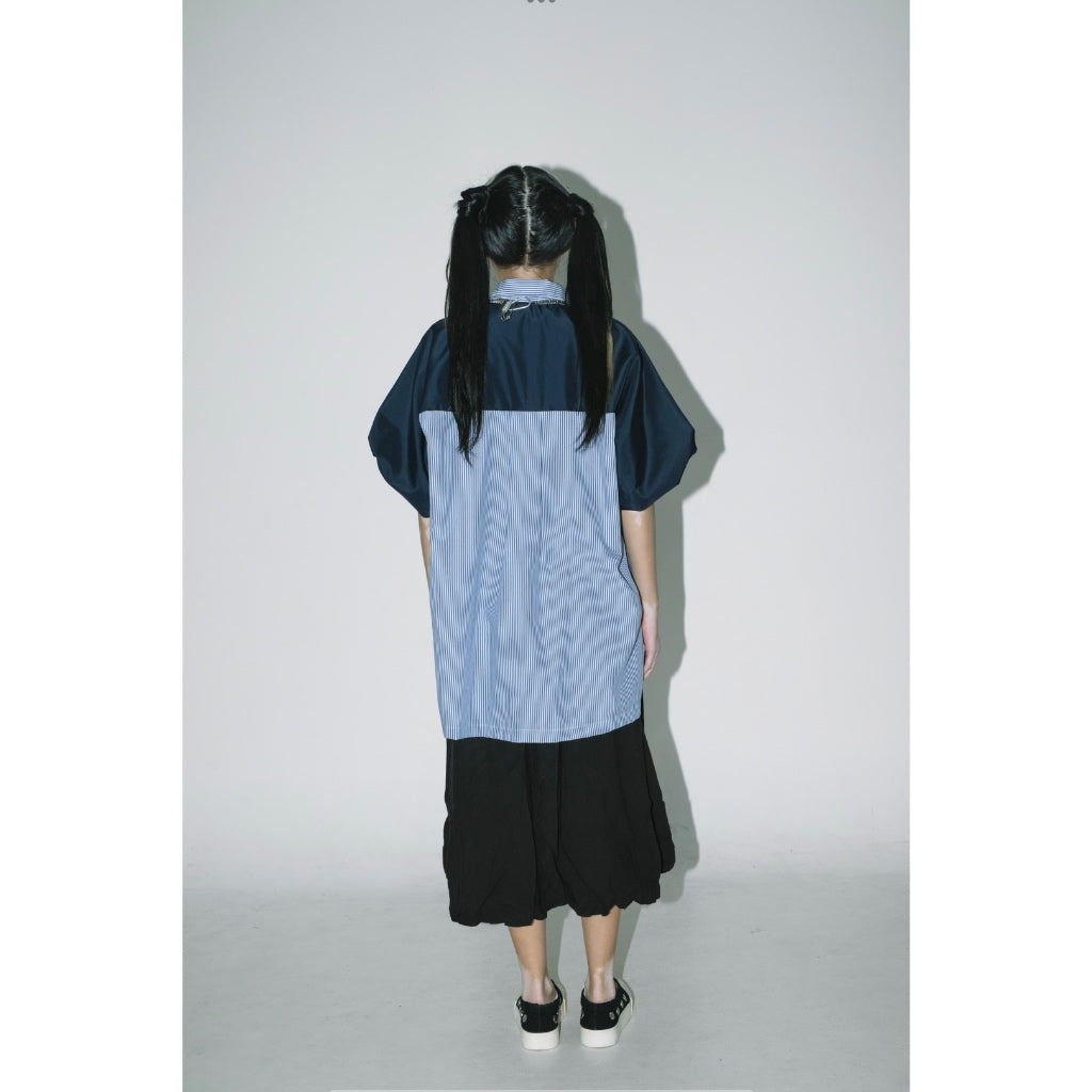 Blue Harmony Blouse Navy - Wad Studio